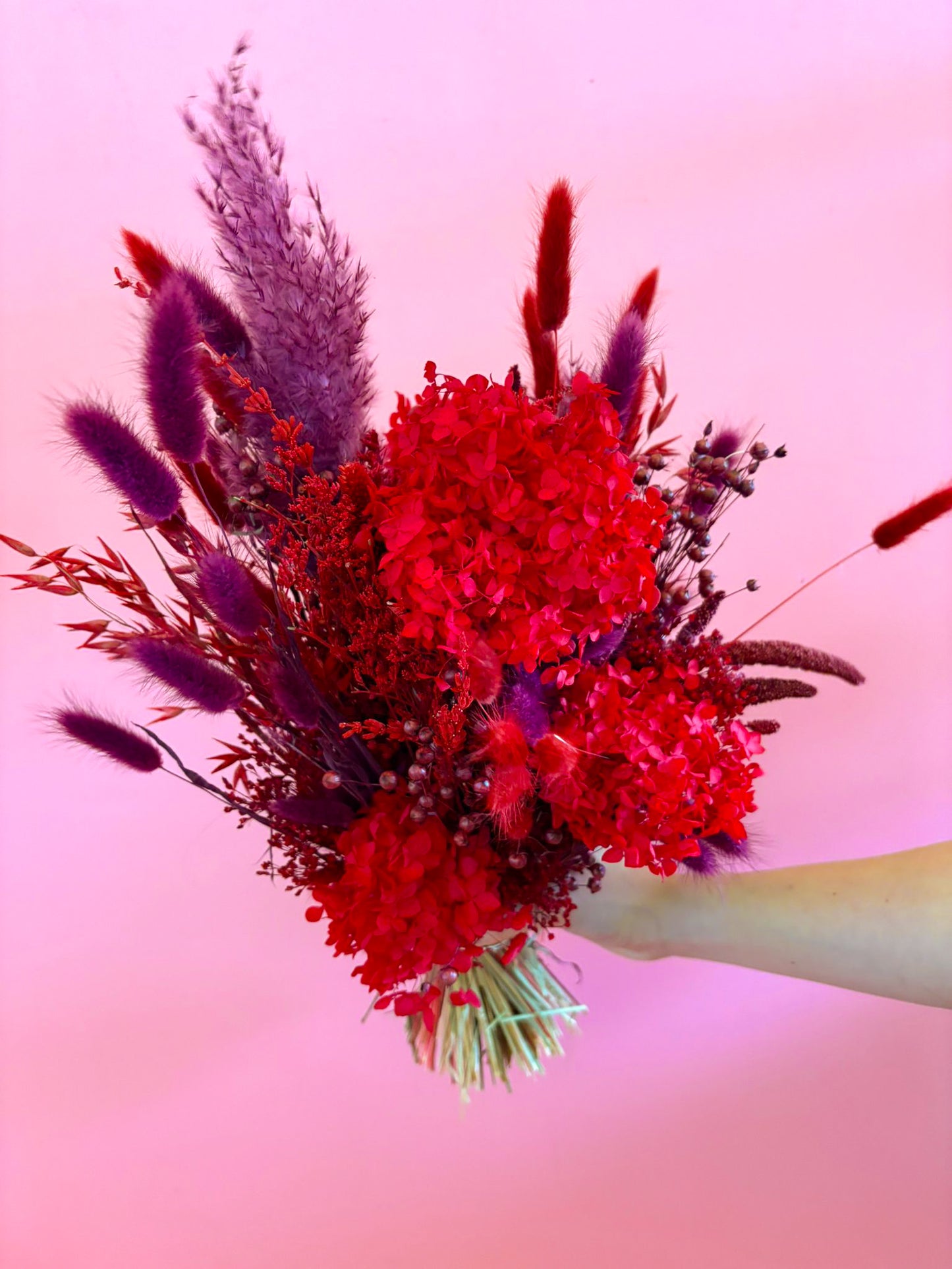 Droogboeket Rood- Burgundy