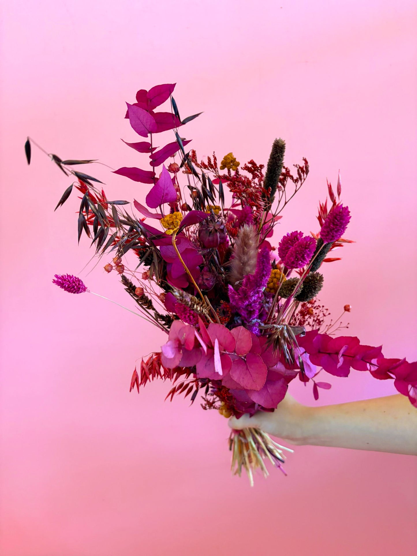 Droogboeket Fusia Burgundy