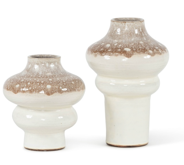Vaas organic wit glazend hoog