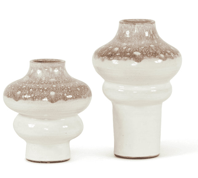 Vaas organic wit glazend hoog