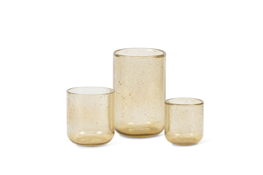 Theelicht bubble geel S