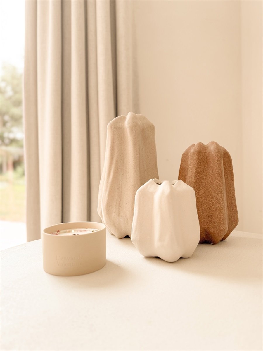Vaas butternut L Beige