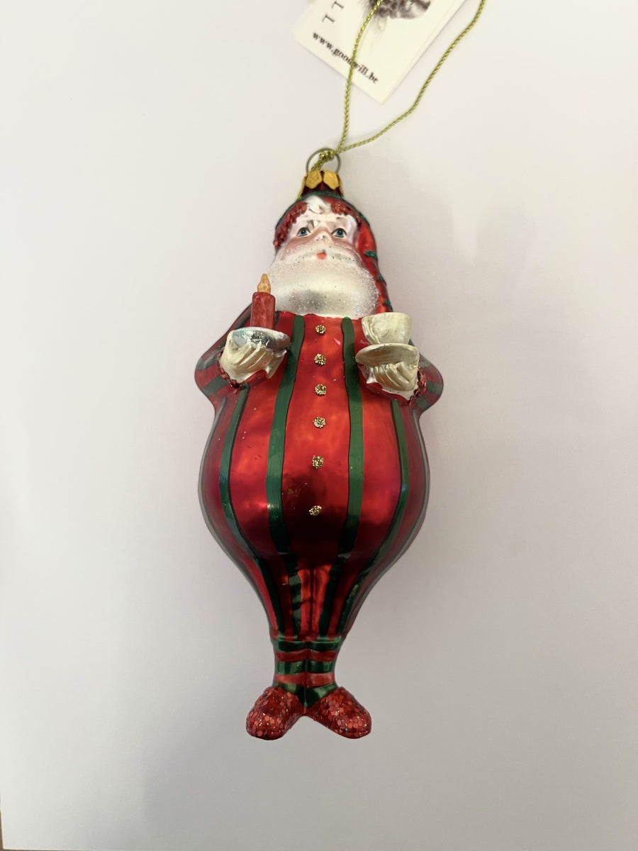 Kerstbal Bed Santa Candle