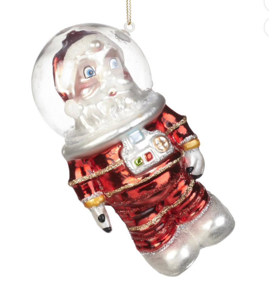 Kerstbal Space Santa