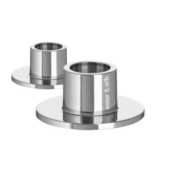 Kaarshouder Zilver Matt 2 pcs