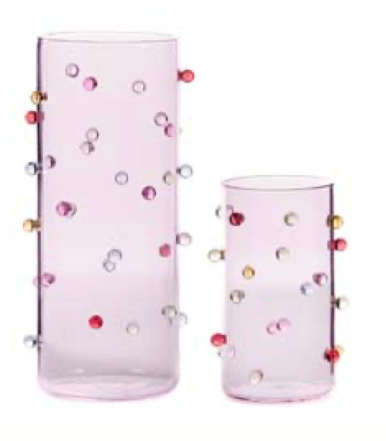 Vaas confetti roos M