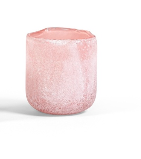 Theelicht frosted Roos S