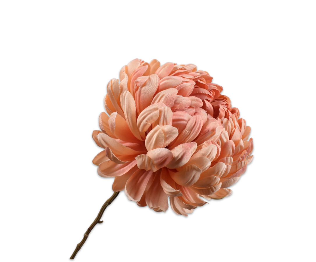 Zijde Chrysant zalm 76 cm