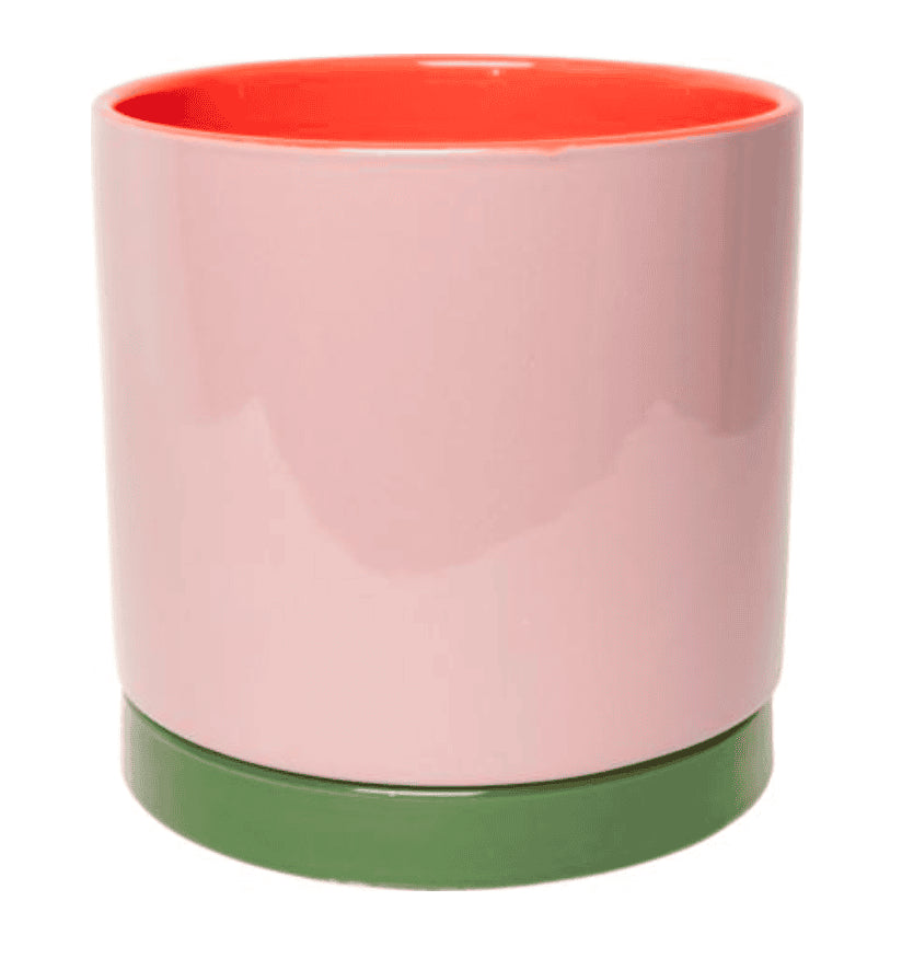 Bloempot Roos Groen Oranje S