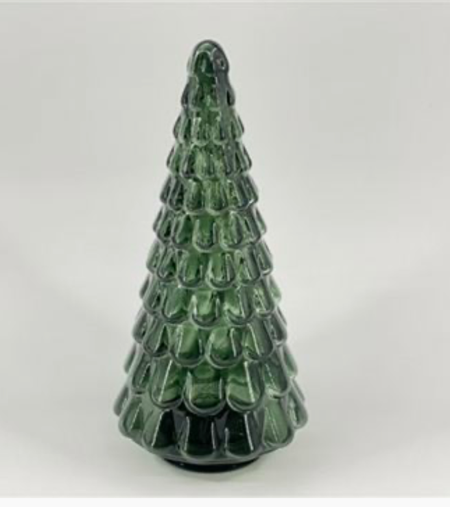 Kerstboom glas groen L
