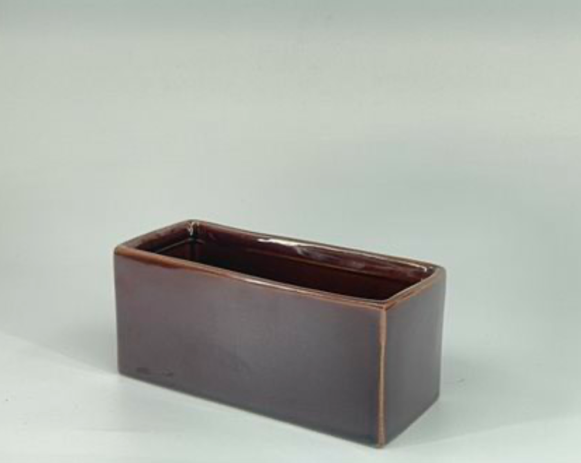 Rechthoekige pot bordeaux S