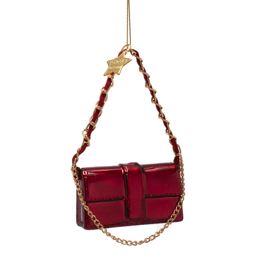 Kerstbal Handtas Burgundy