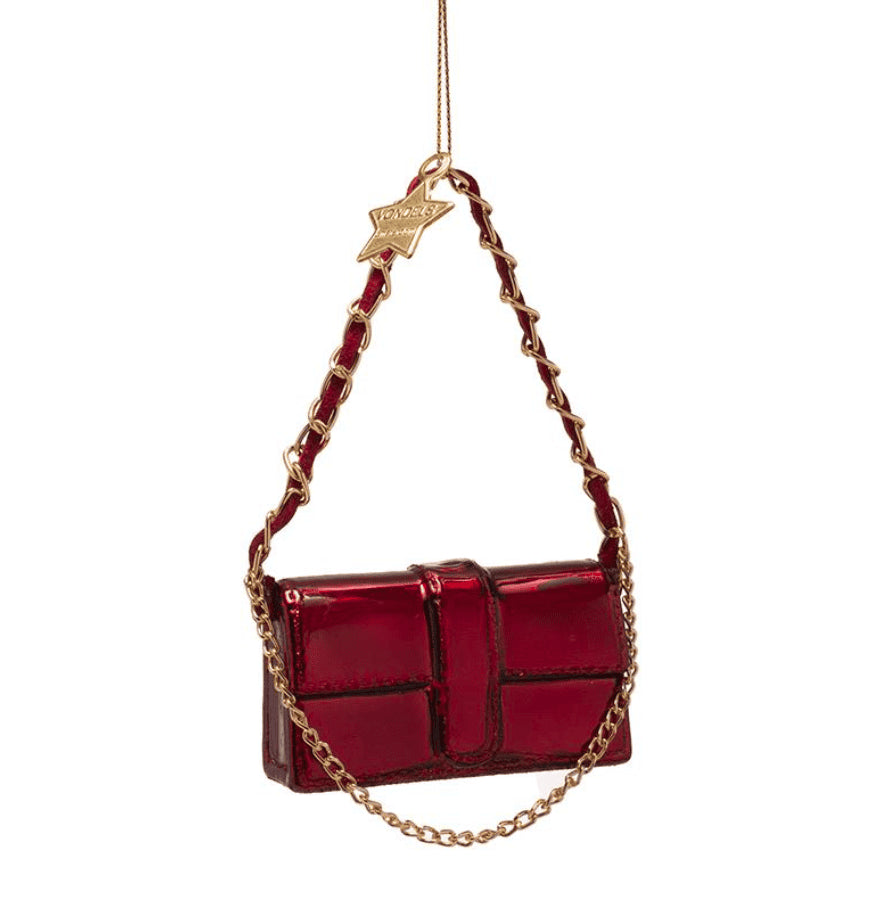 Kerstbal Handtas Burgundy