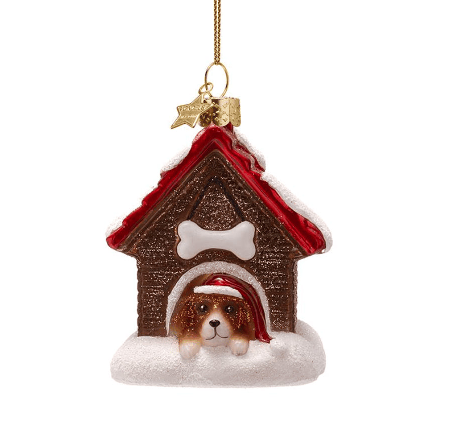Kerstbal hondenhuisje