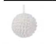 kerstbal Furry ball White