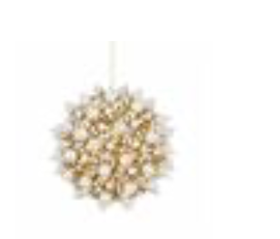 kerstbal Parel goud