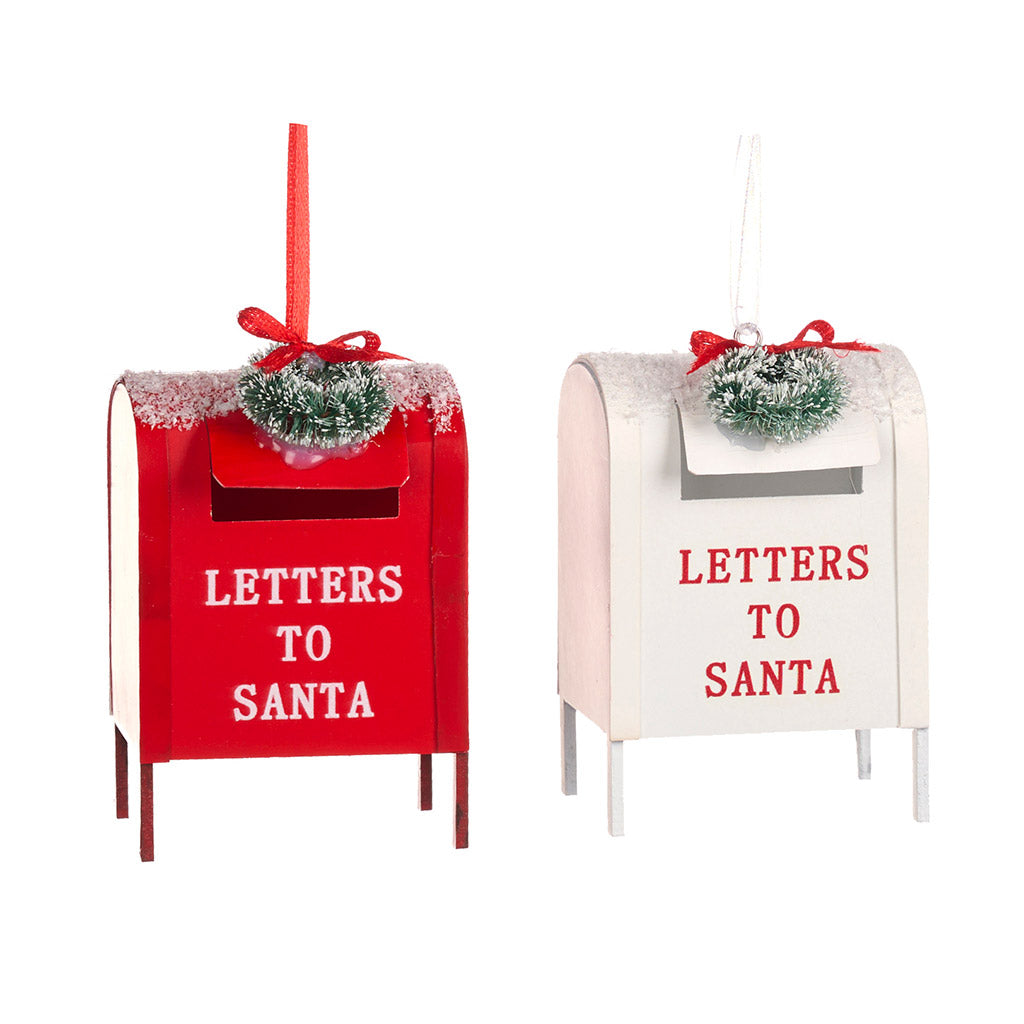 Kerstbal mailbox rood