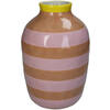 Vaas Gestreept roos 18x18x26