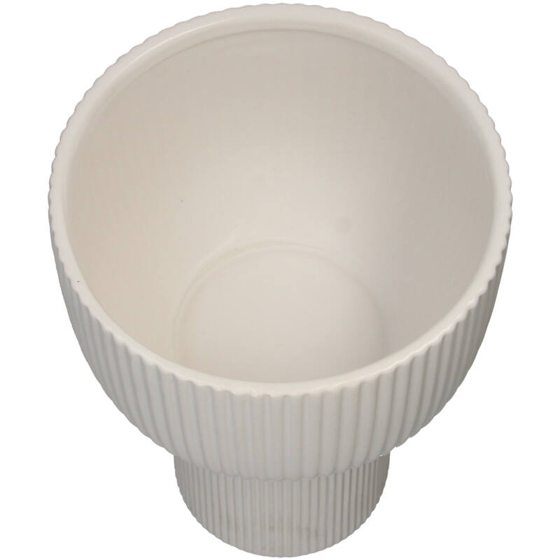 Pot wit ribbel op voet S