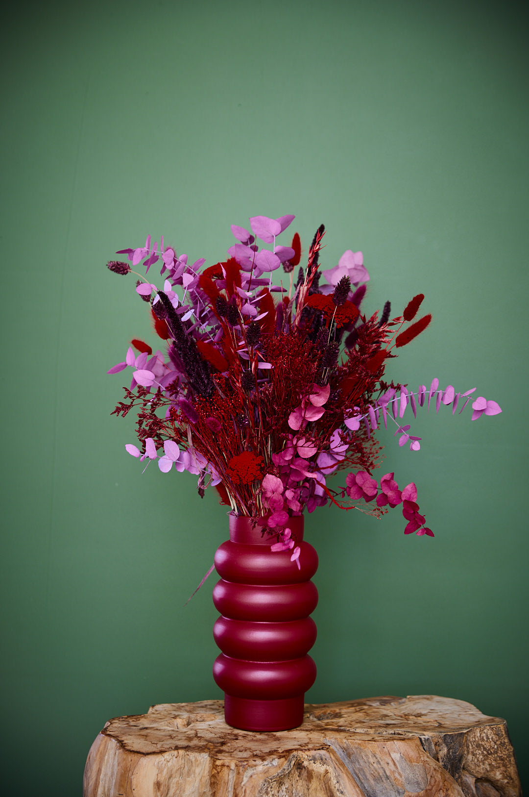 Droogboeket Rood/burgundy