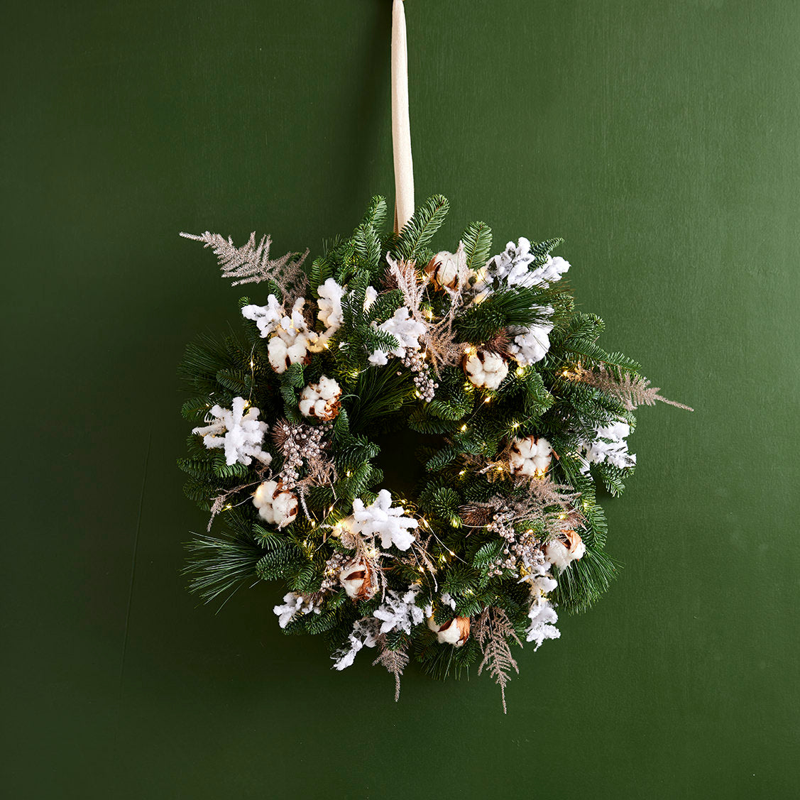 Kerstkrans Rosé- Wit