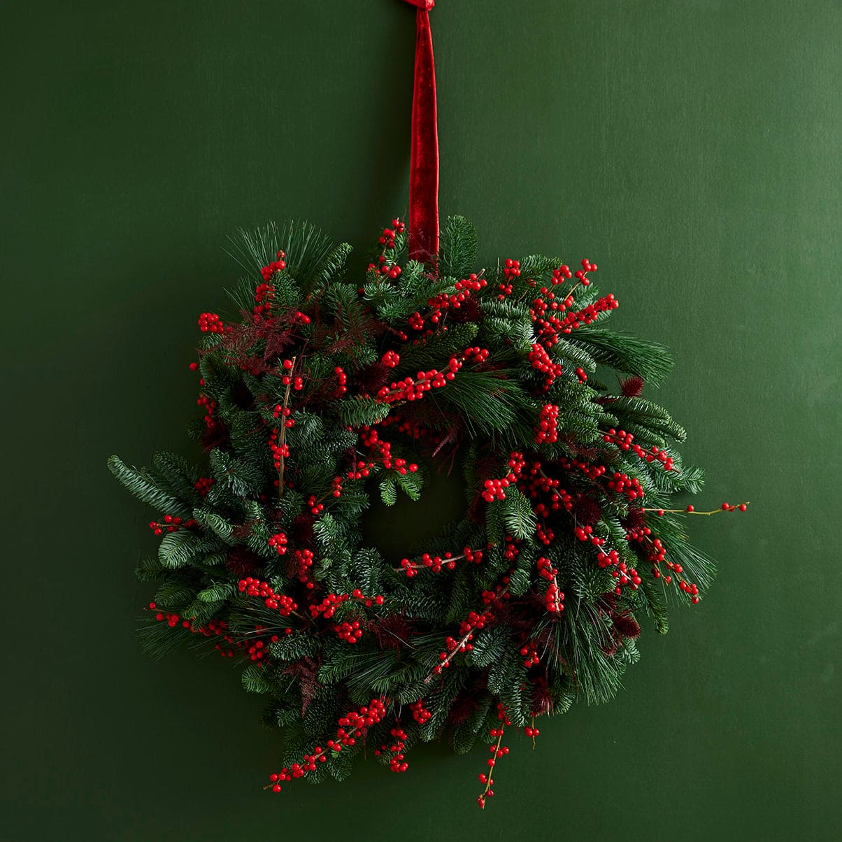 Kerstkrans Rood-Bordeaux