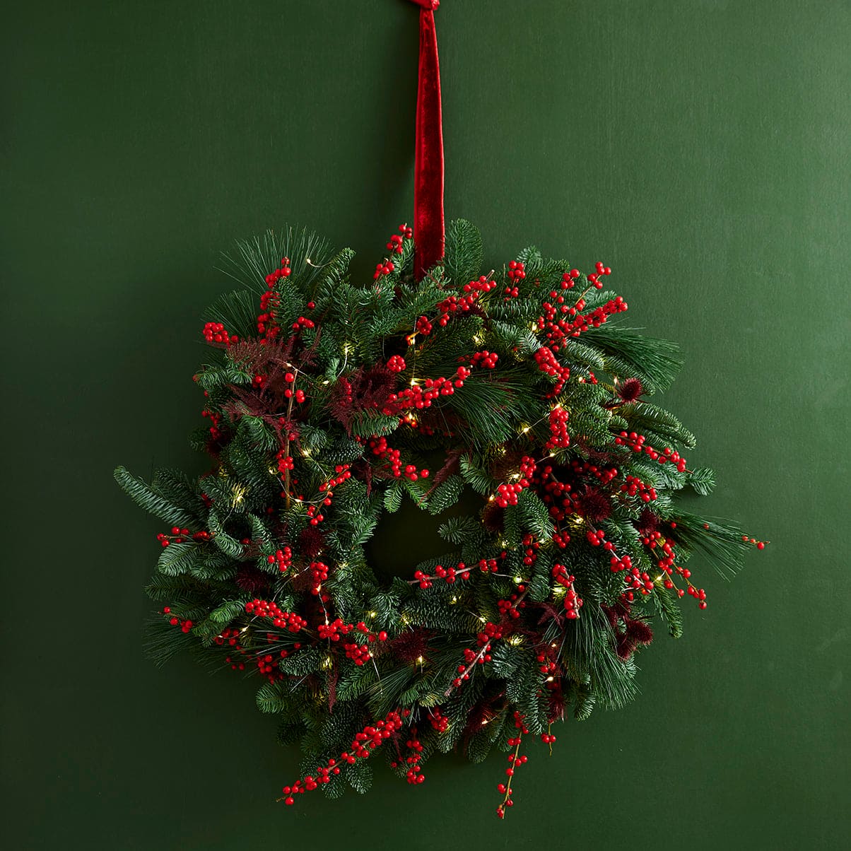 Kerstkrans Rood-Bordeaux