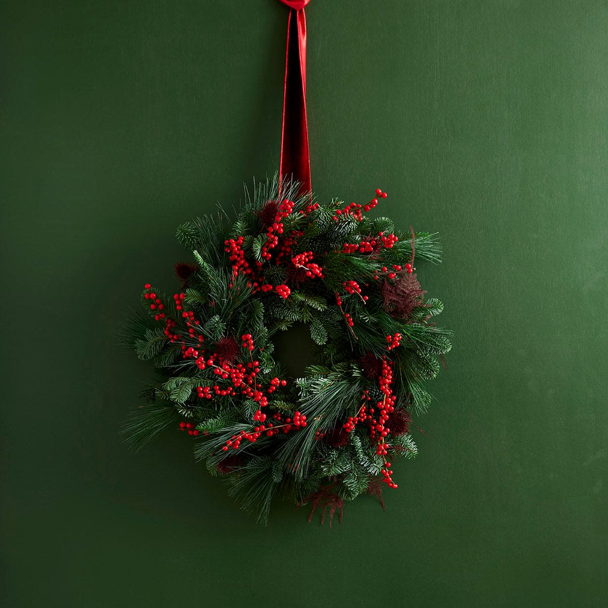 Kerstkrans Rood-Bordeaux