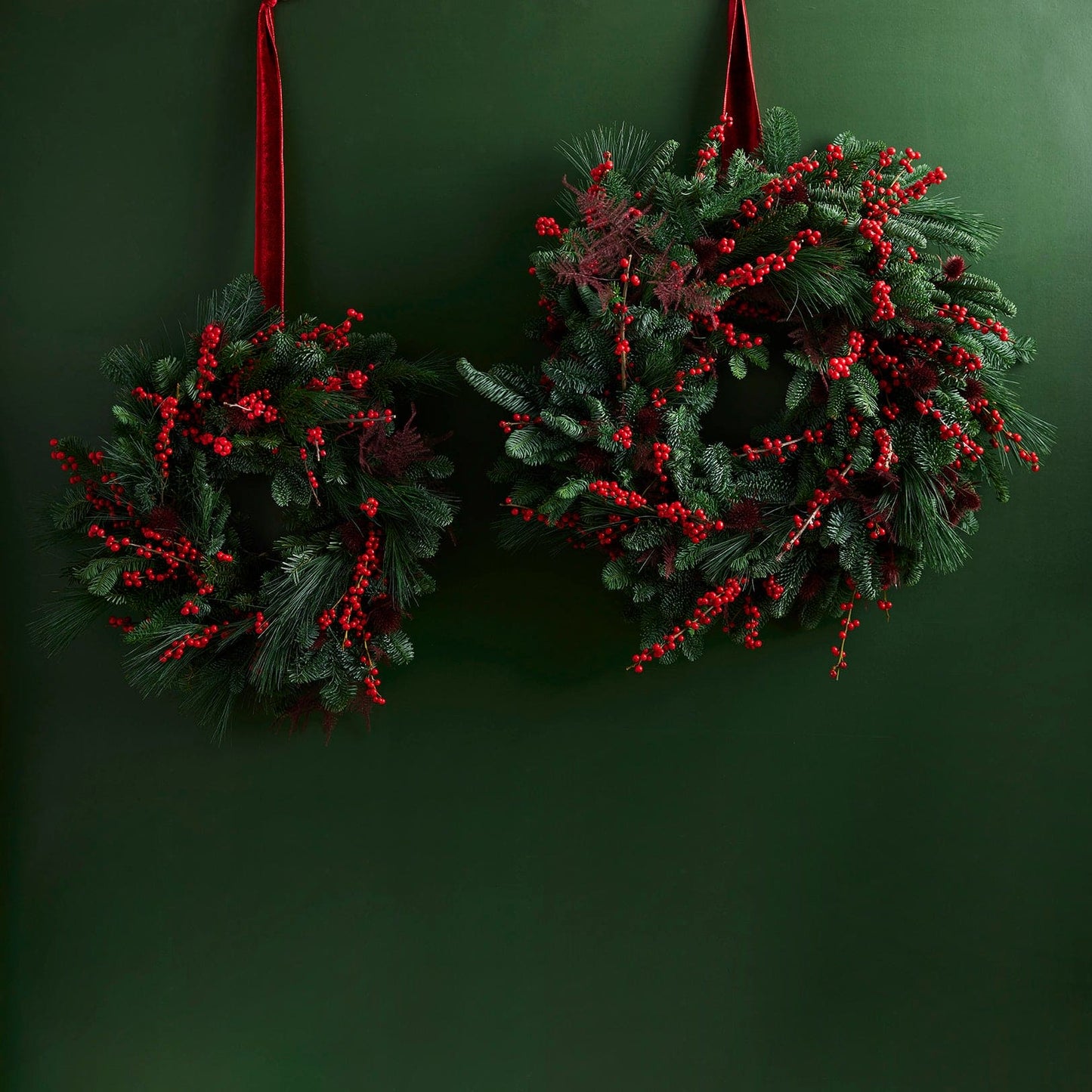 Kerstkrans Rood-Bordeaux