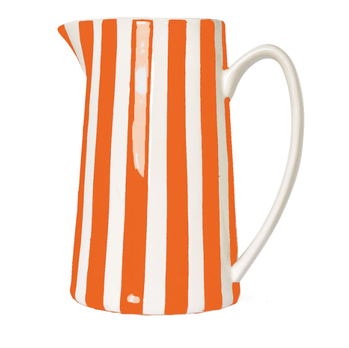 Kruik oranje gestreept