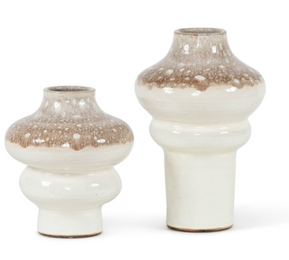 Vaas organic wit glazend hoog