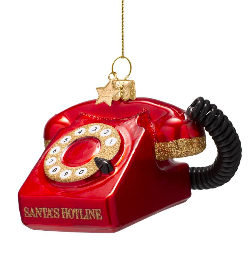 Kerstbal Vintage telefoon