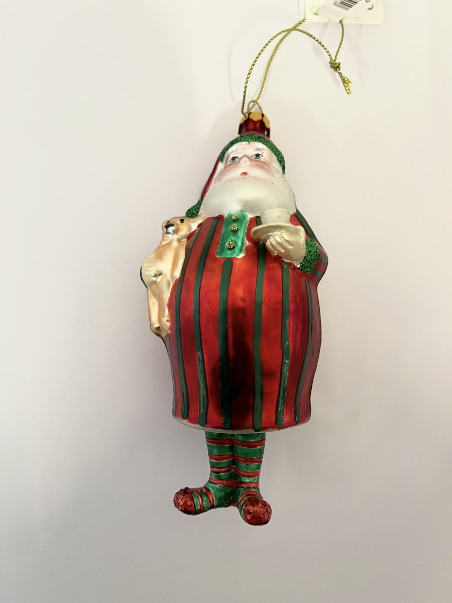 Kerstbal Bed Santa Teddy