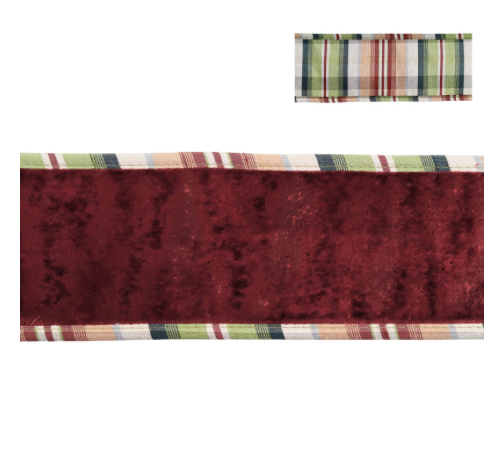 Lint floer Bordeaux / Tart. 6,4 cm/ meter