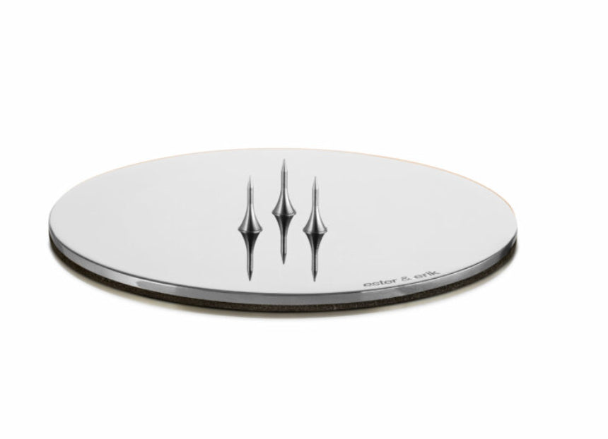 kaars onderzet Zilver 1 PC