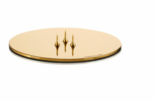 kaars onderzet Goud  matt 1 PC