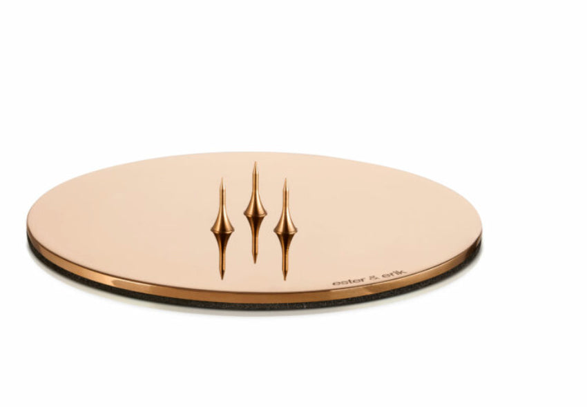 kaars onderzet Rosé  matt 1 PC