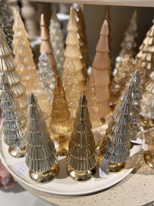 Kerstboom glas  35 cm  sand