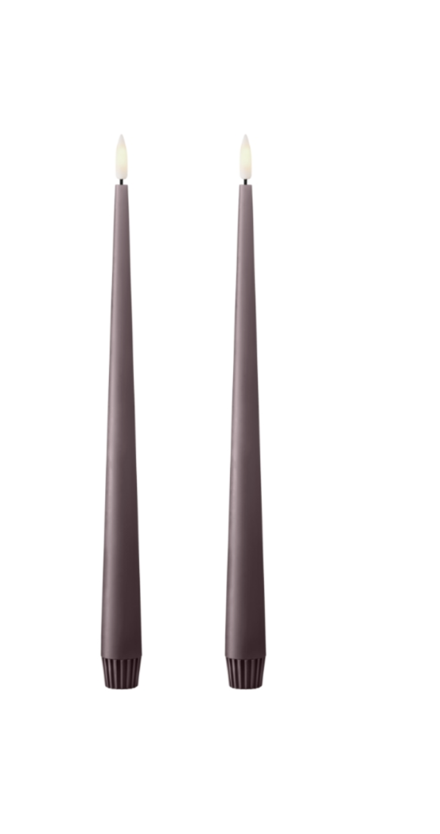 LED taper candle 2pcs Winter Rose