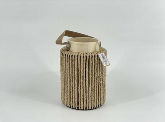 Lantaarn Sea leder handvat  14x14x20