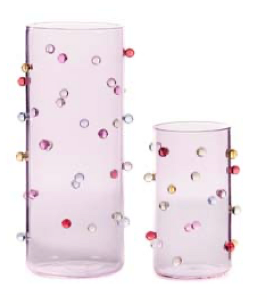 Vaas confetti  roos M