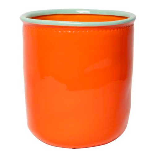 Bloempot oranje munt S