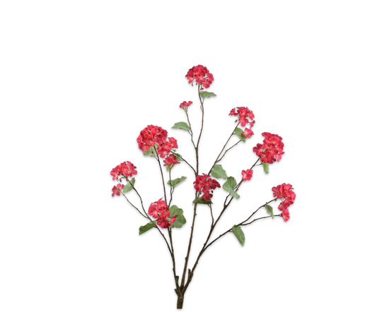 Zijde Geranium 92 cm Rood