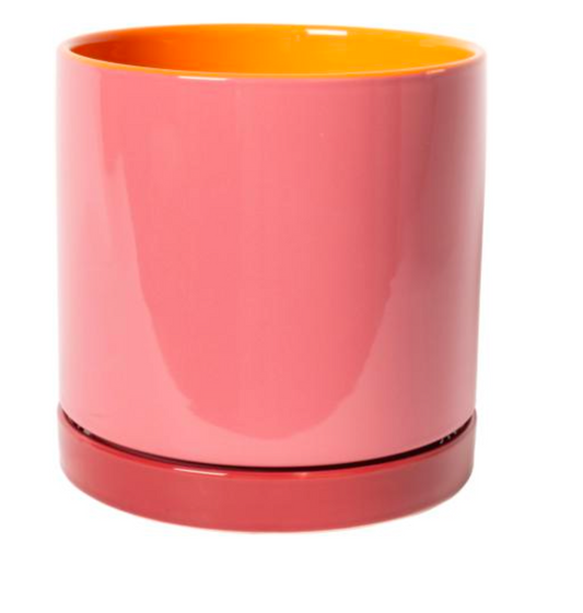 Bloempot Roos Rood Oranje M