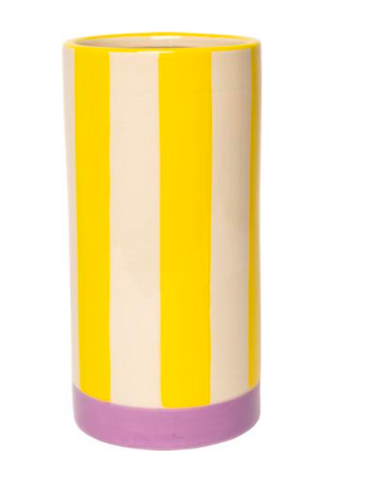 Vaas gestreept Geel Lila
