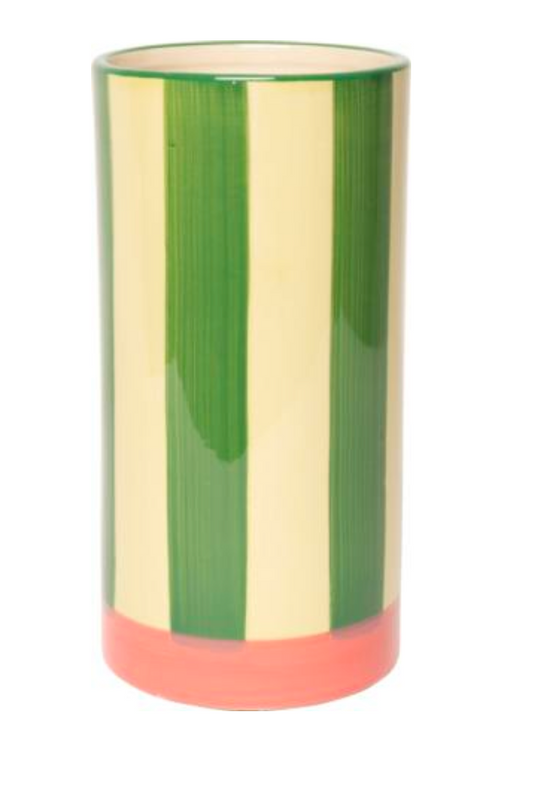 Vaas gestreept Groen Roos