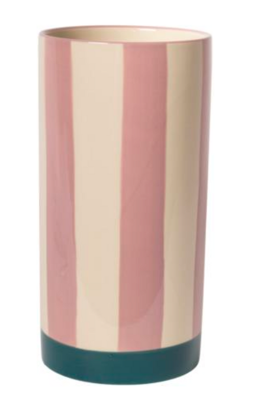 Vaas gestreept Roos Petrol