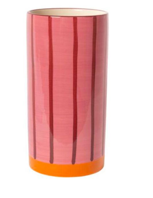 Vaas gestreept Rood Roos Oranje
