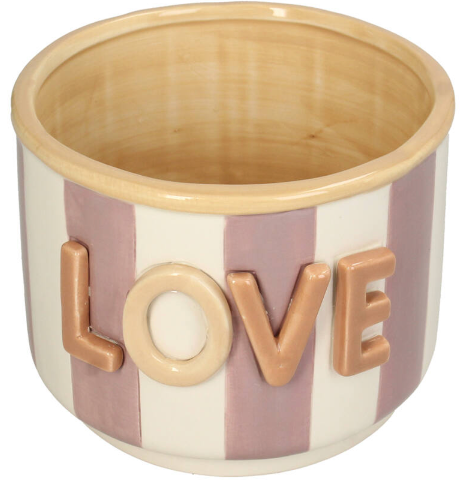 pot gestreept LOVE