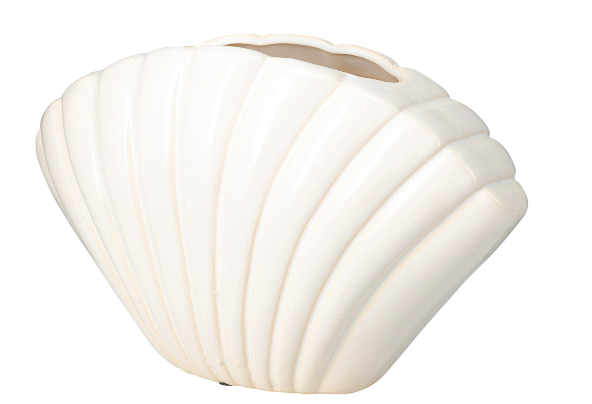 Vaas schelp M wit